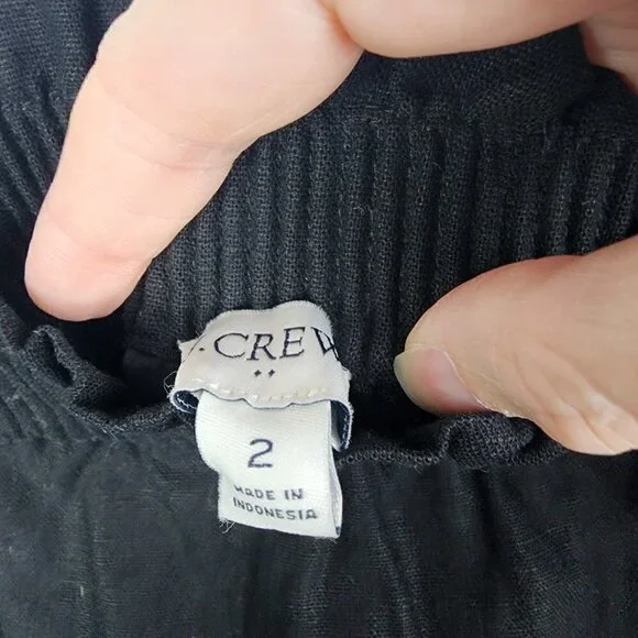 NWT J. Crew Linen Blend Scalloped Skirt 2 preppy office wedding party clueless - Picture 4 of 5